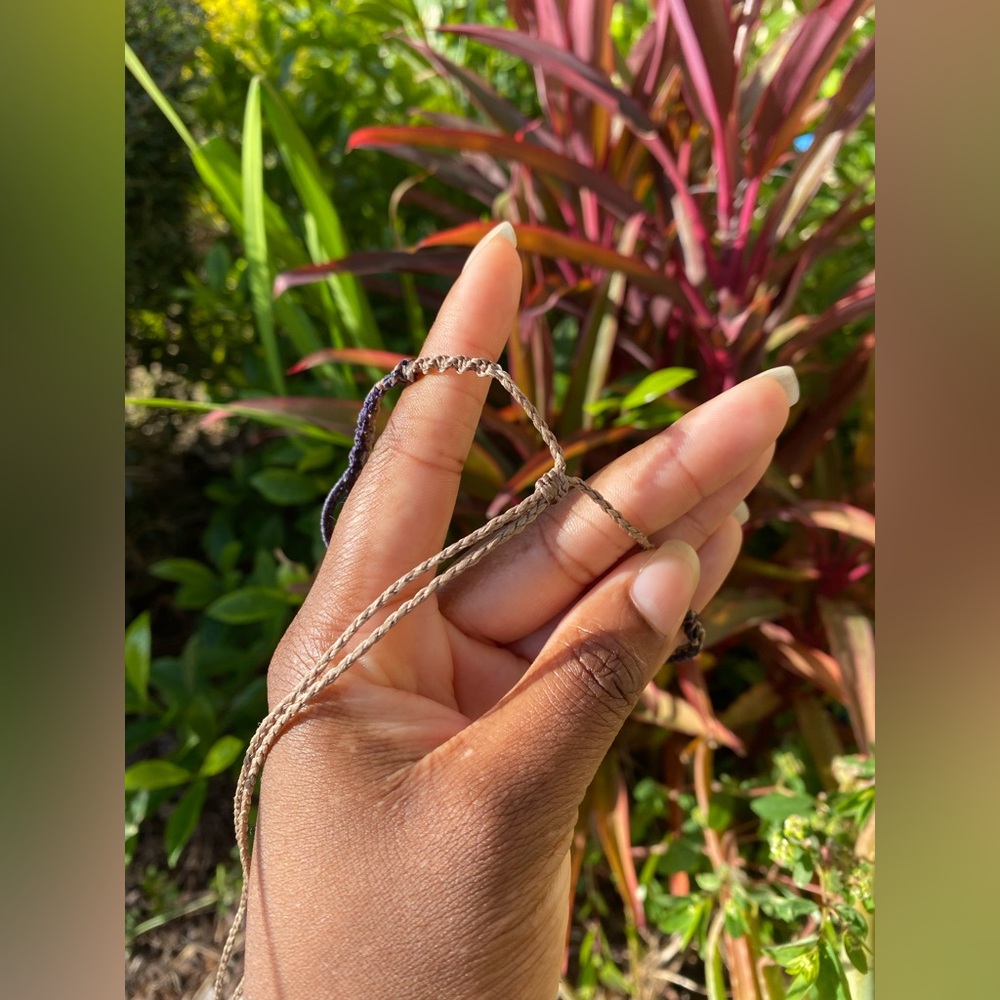 Kambaba Jasper Macrame Necklace - Picture 4 of 6